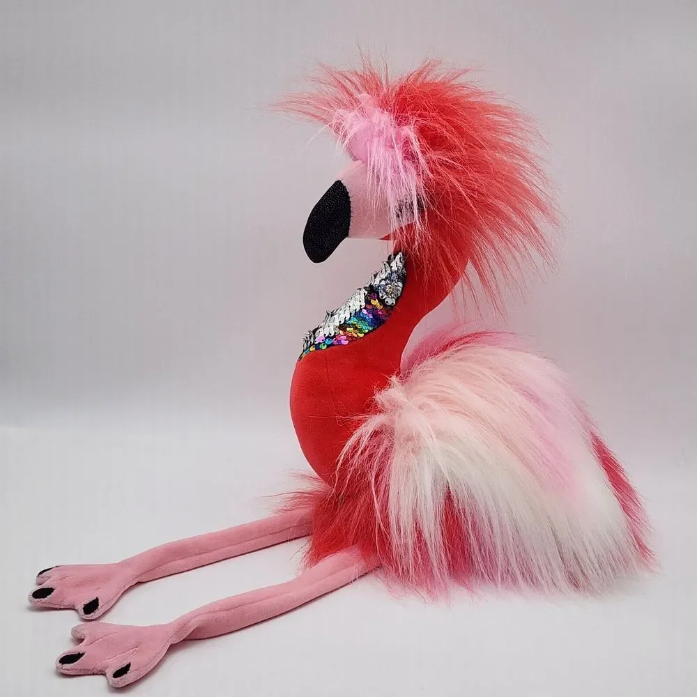 Douglas Flamingo‎ Phyllis Plush Flip Sequin Sitting Soft 21 Inch Stuffed Animal